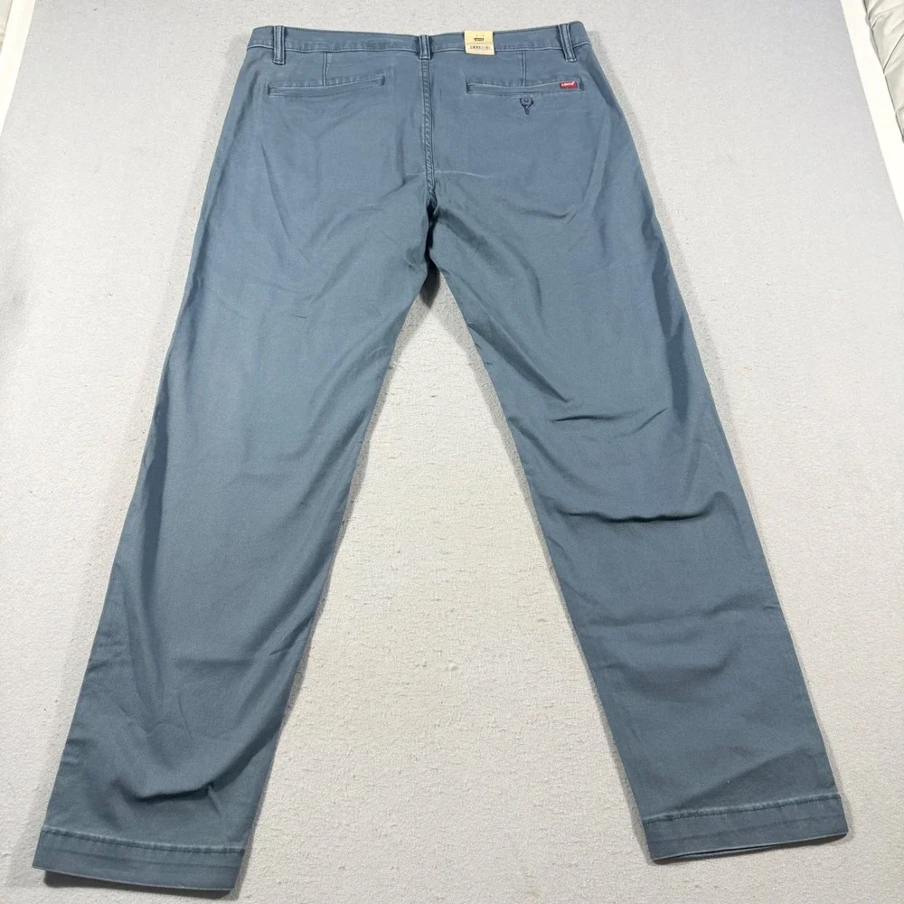 Levis XX Chino Standard Taper Pants Mens 36x32 Blue Grey Stretch 85226-0063 NWT